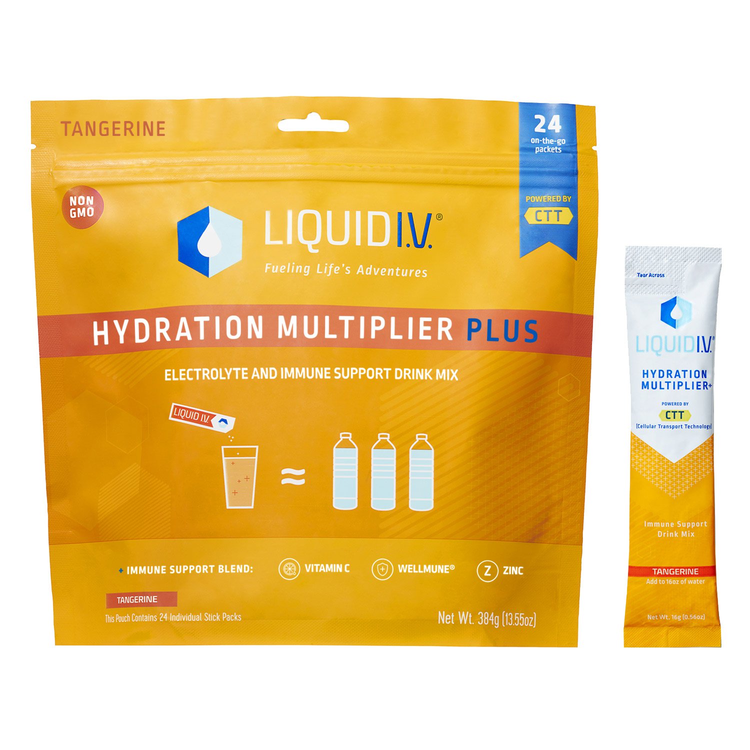 Liquid I.V. Hydration Multiplier Plus Immune Support, 24 Stick Packs