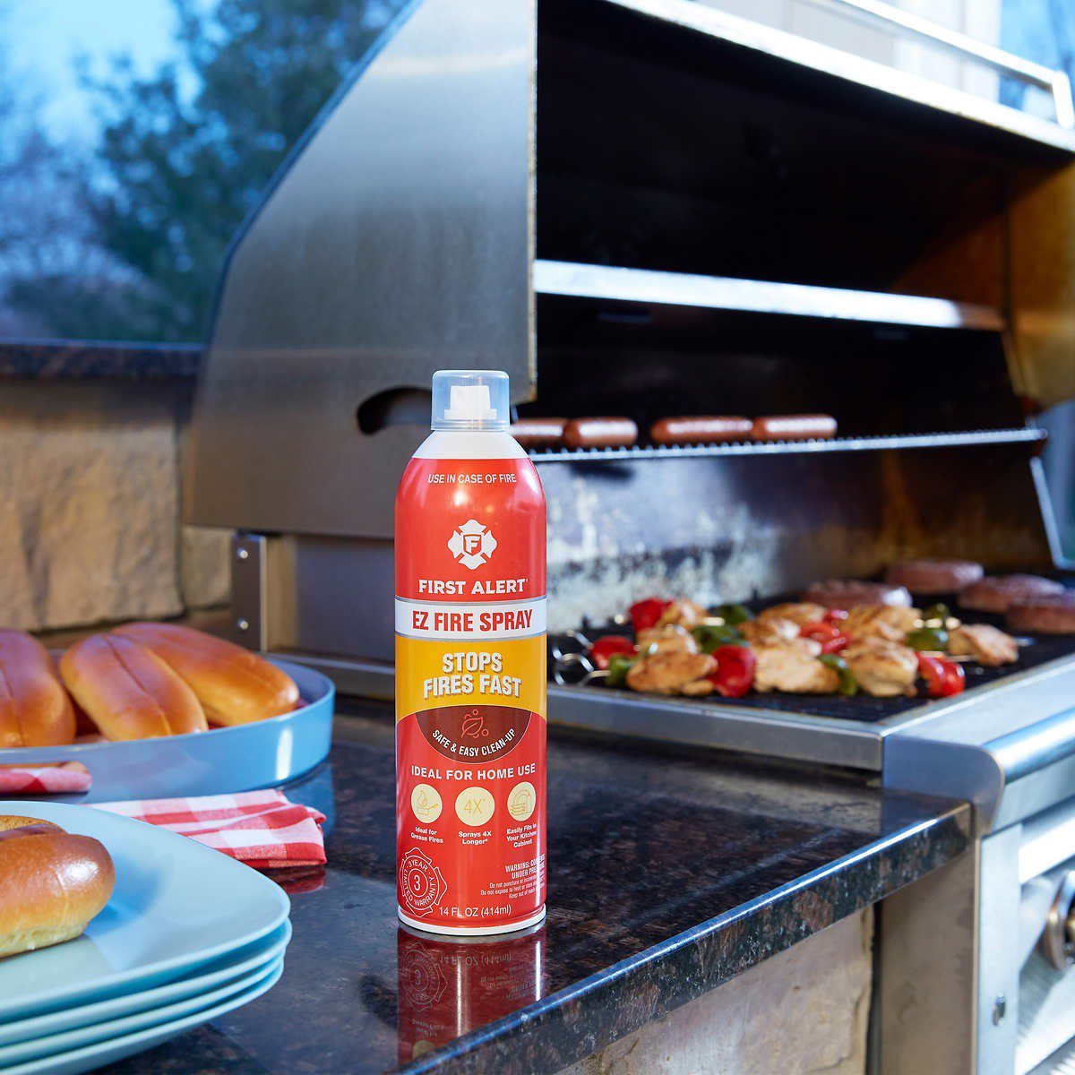 First Alert EZ Fire Spray Extinguisher, 4Pack Extinguishing