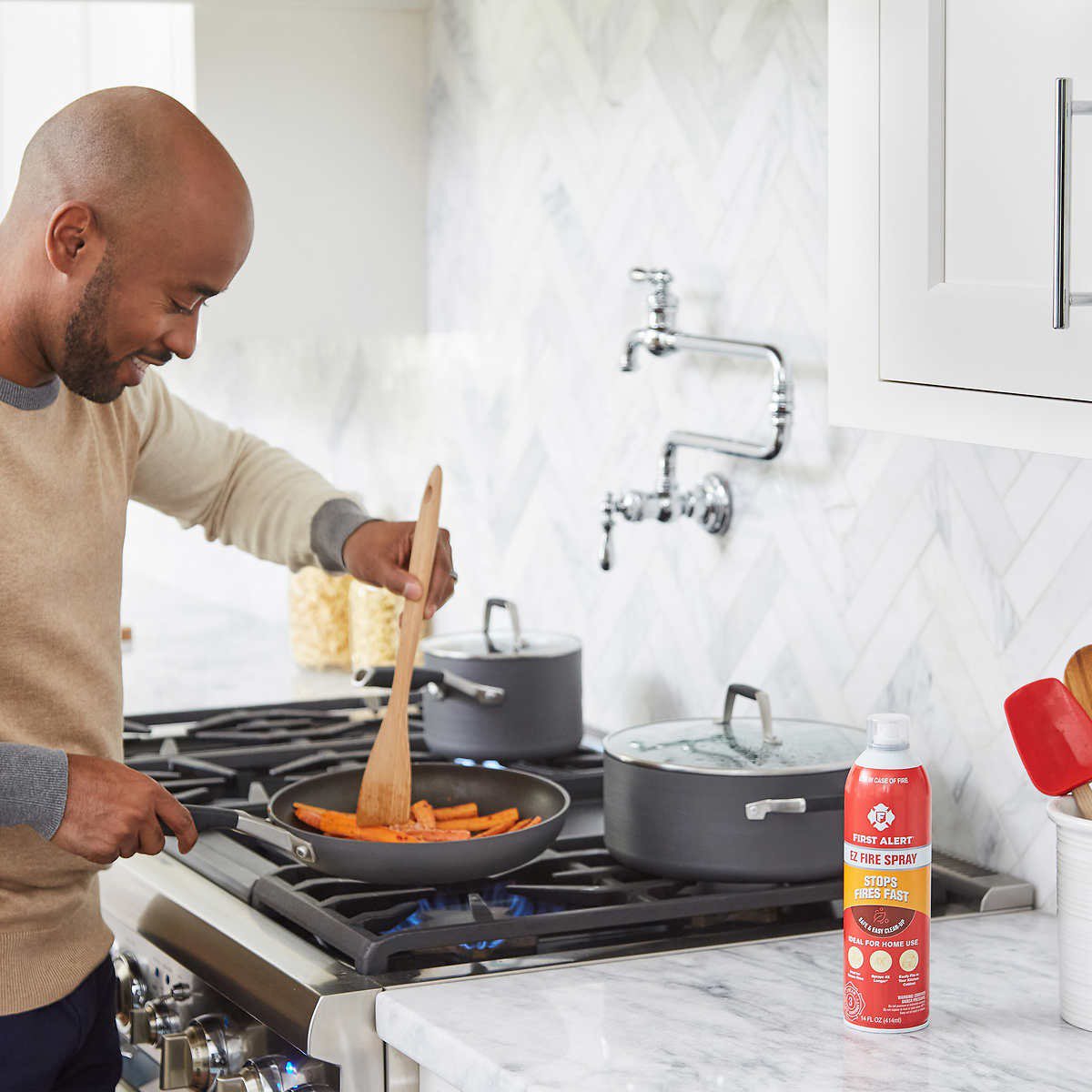 First Alert EZ Fire Spray Extinguisher, 4Pack Extinguishing