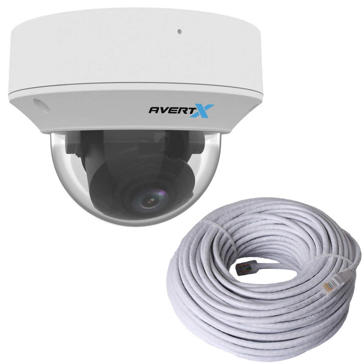AvertX HD848 4K IR Autofocus Zoom Indoor/Outdoor IP Dome Camera with