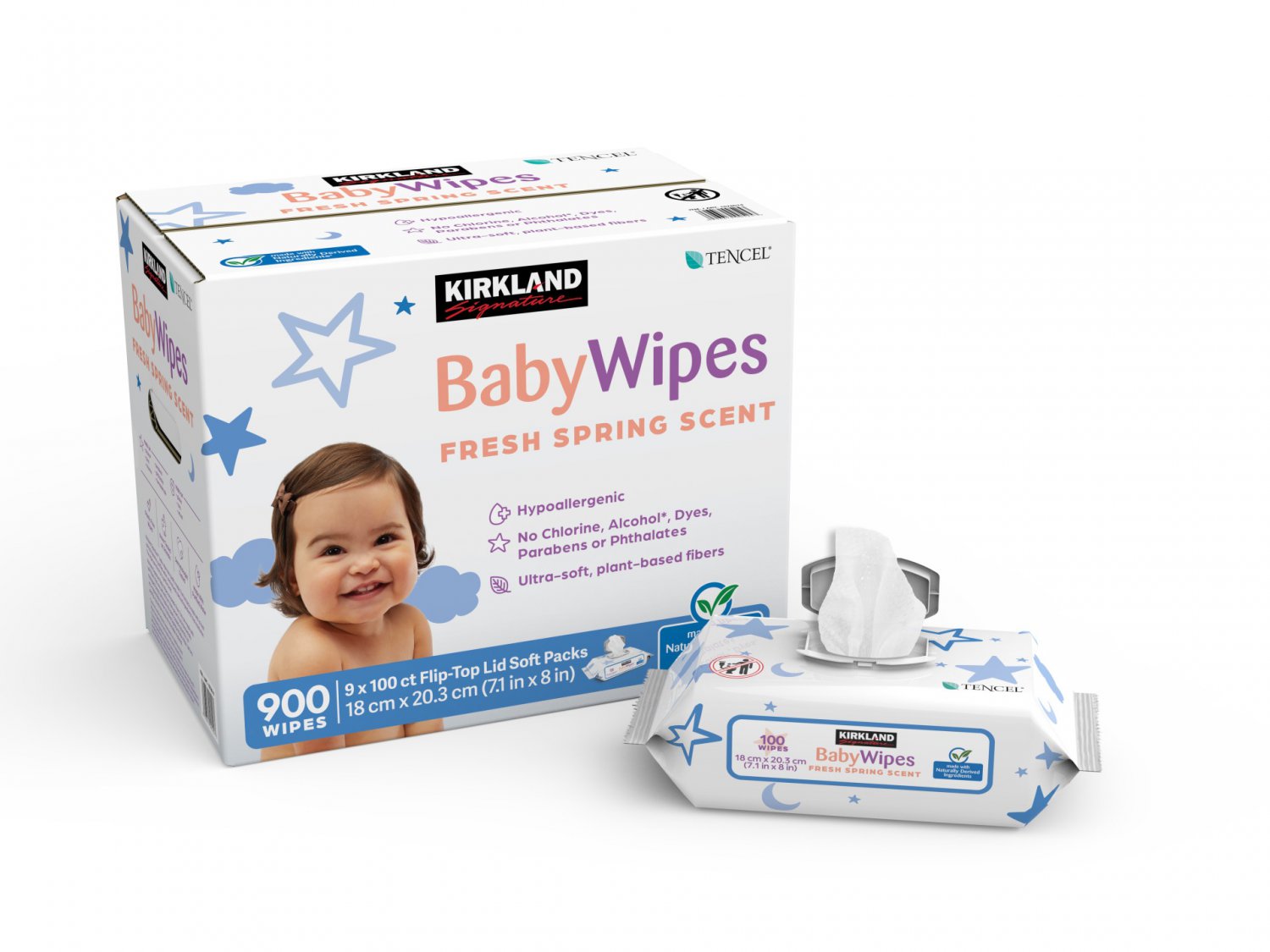 Kirkland Signature Scented Baby Wipes, 900 Wipes