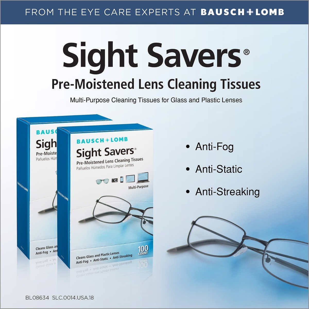 Sight Savers Pre-Moistened Lens Cleaning Tissues, 200 Tissues