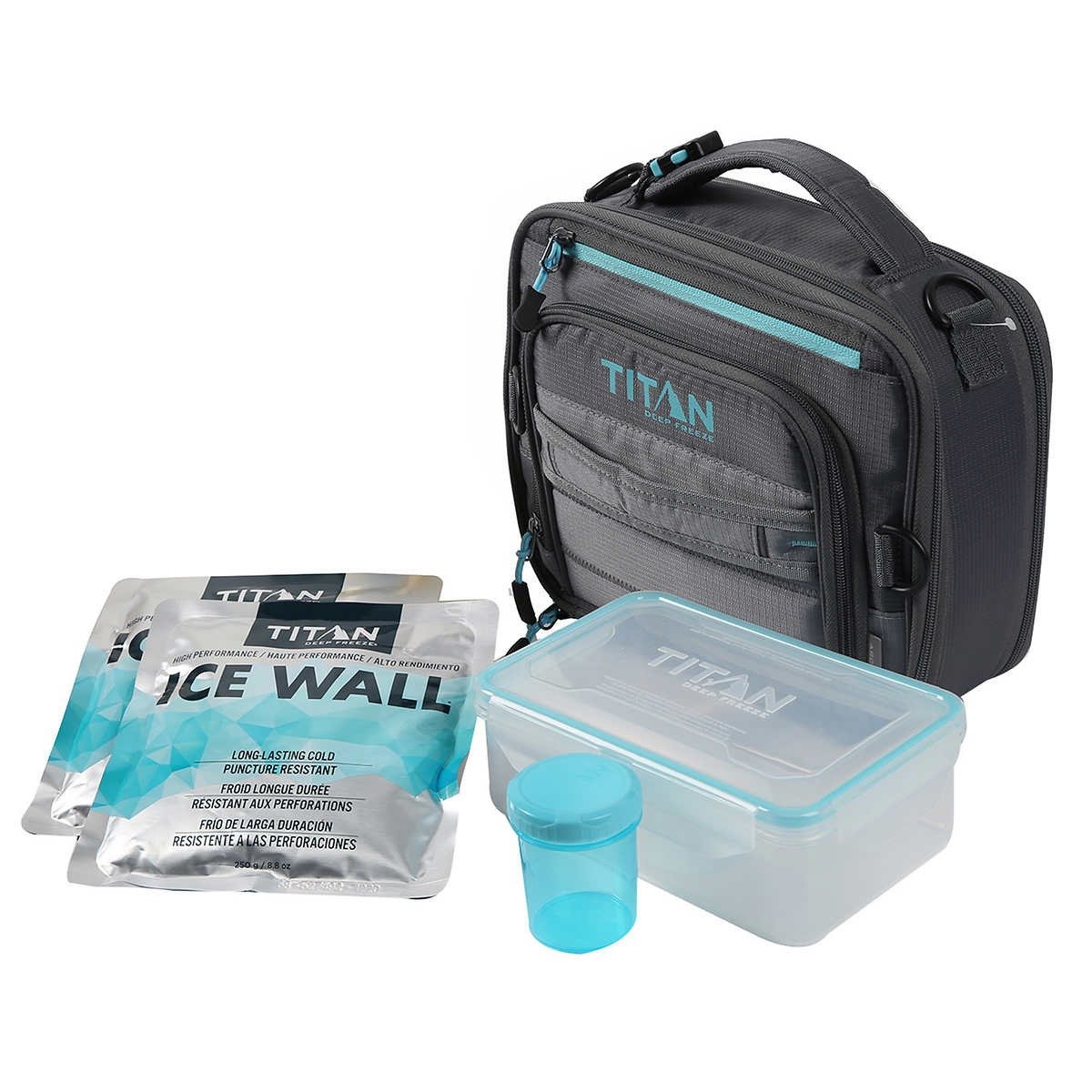 Titan 2Pack Expandable Lunch Box, Container Set with Ice Walls, 2 Pack