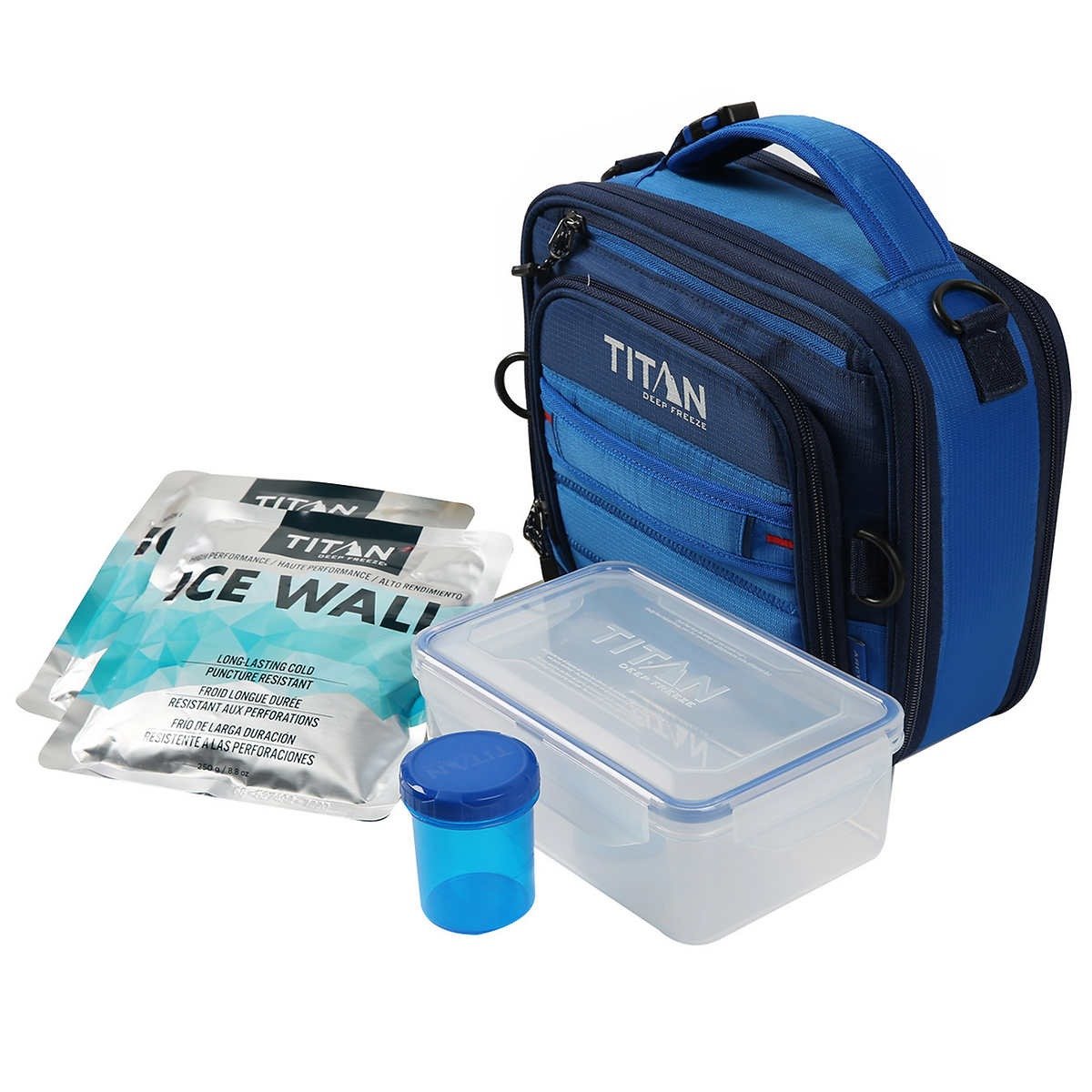 Titan 2-Pack Expandable Lunch Box, Container Set with Ice Walls, 2 Pack