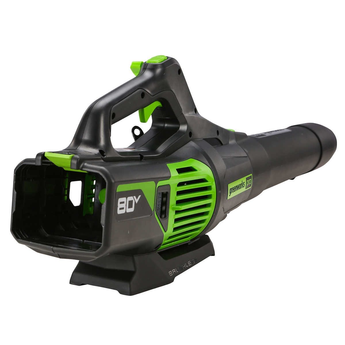 Greenworks 80V Leaf Blower with Two 2Ah Batteries and Rapid Charger