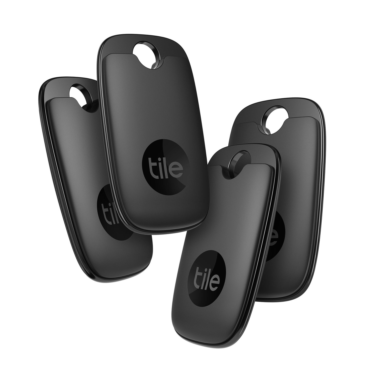 Tile Pro Bluetooth Tracker, 4-pack, Black