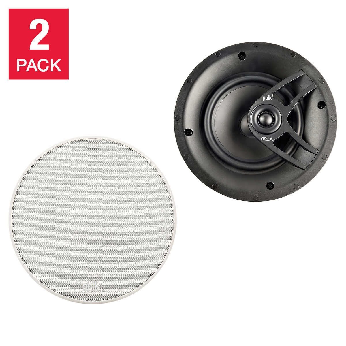 Polk Audio VT60 2way InCeiling Speakers, 2pack