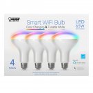 Feit Electric Smart Wi-Fi Bulb, 4-pack BR30 Color Changing