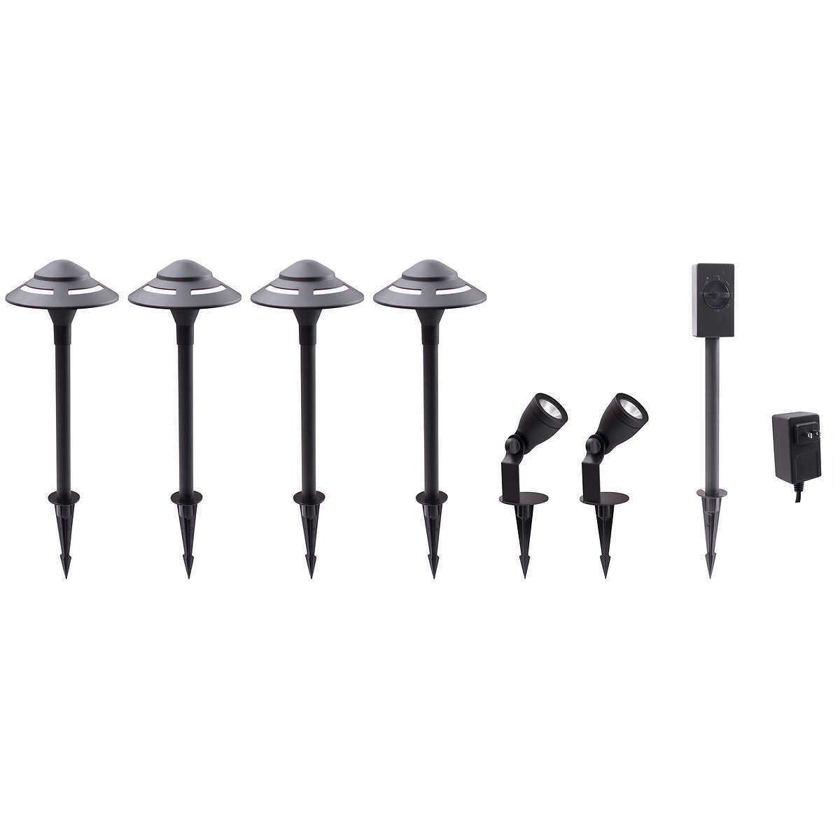 Energetic 6piece LED Landscape Lighting Kit, Integrated Led Easy