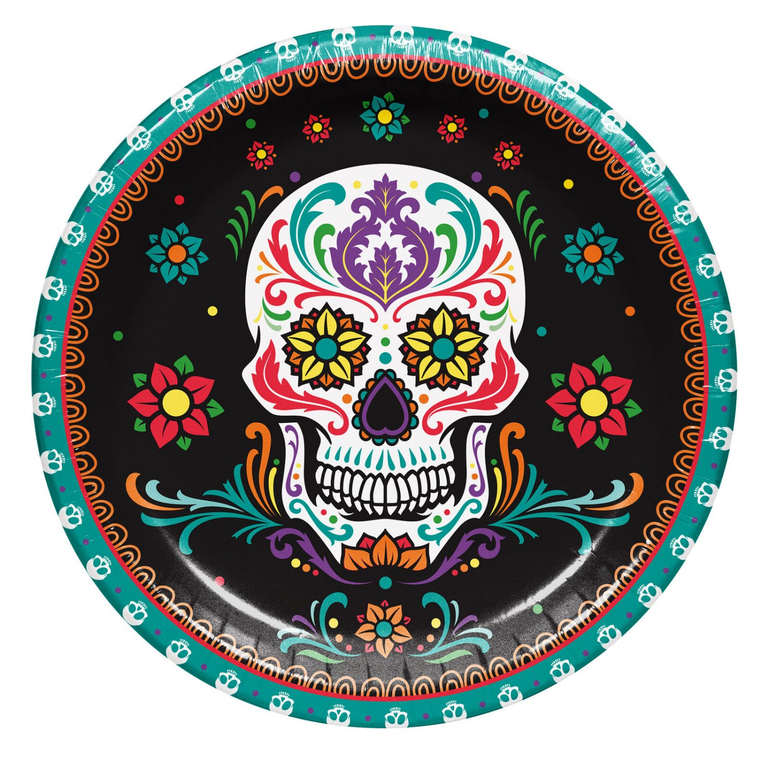 Artstyle Paper Plate & Napkin Bundle, Day of the Dead, 200-Count