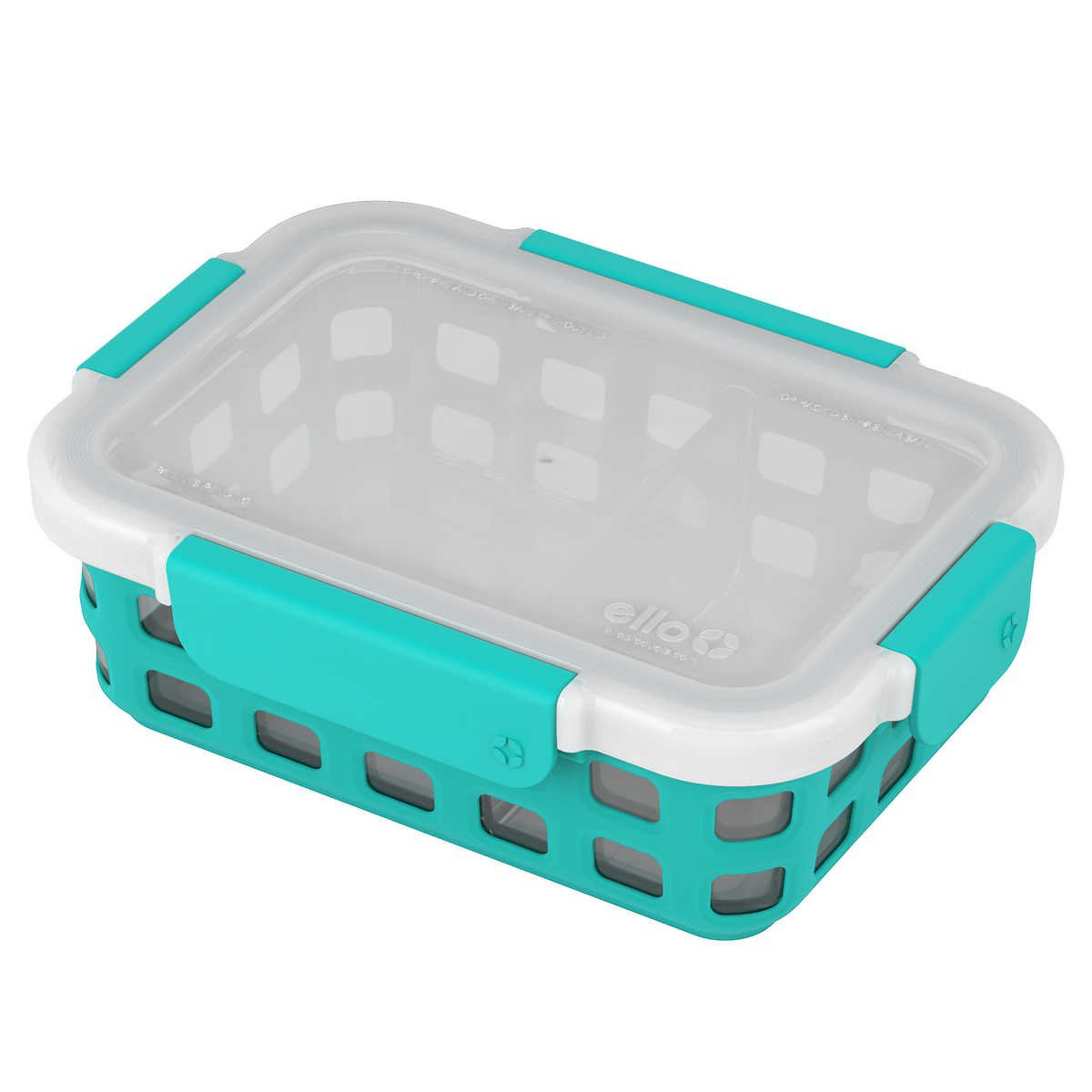 Ello 2-compartment Glass Food Containers, 8-piece Set