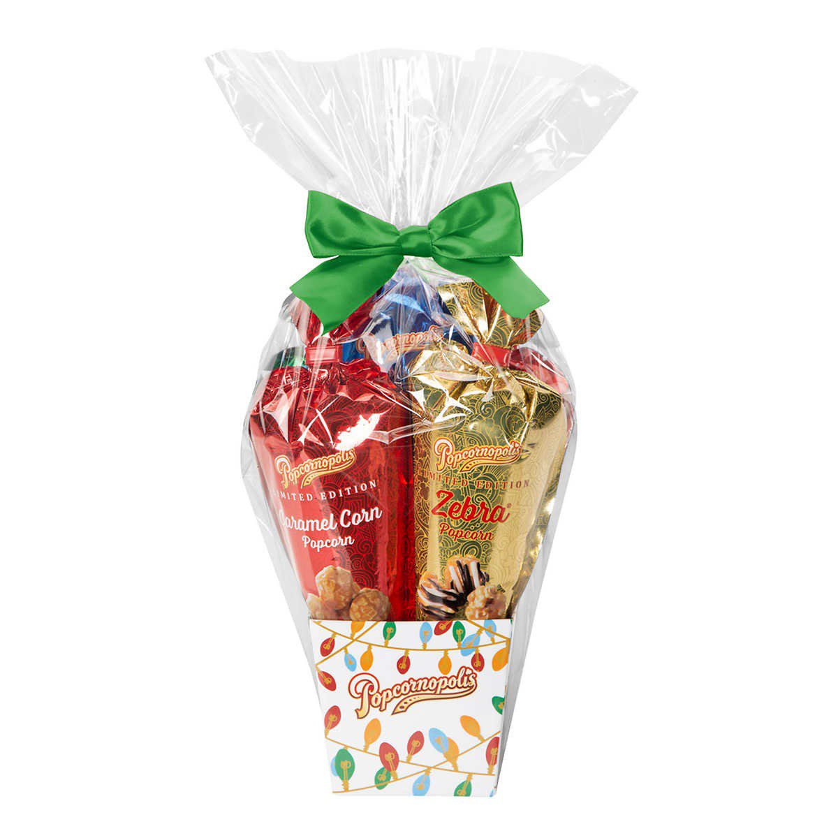 Popcornopolis Mini Popcorn Holiday Gift Baskets, Case of 10