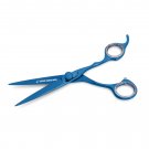 Best Professional Hair Shears Blue Coated Semi Offset TIFS-008