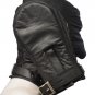 Real leather padded mask with lockable gloves Scream hood gimp slave theme park