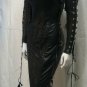 Real  Leather Women Gothic Domina Dress Corset Hobble Laced Magic Party Dress