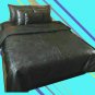 Real Leather Fitted Bed Sheet 1 Duvet Cover  & 2 Pillow Covers Set