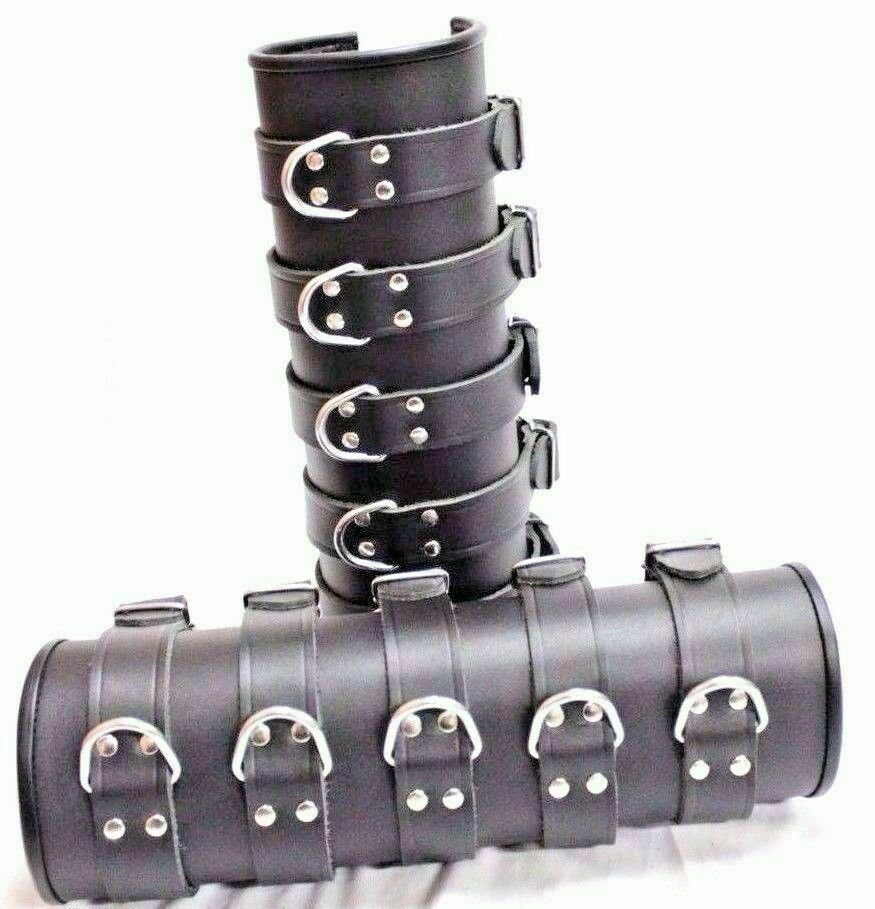 black leather bdms mitts binder lockable