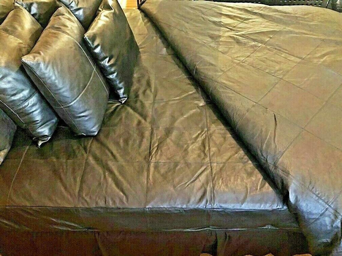 Real Calf NAPA super soft leather Bed sheet, pillow case and duvet set bedding s