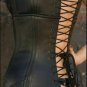 Women Fundraiser Leather corset dress with garters Style Over bust heavy steel b