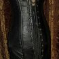 INCREDIBLE Floor Length Black Leather Corset Hobble Dress, Gothic Fetish Pin-Up