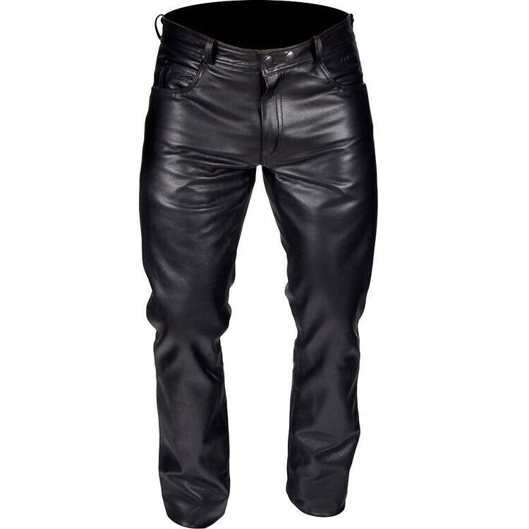 Real Leather men  Style pant  GAY BLUF Schwarz Gay Cuir