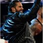 WWE Seth Rollins Ring Colby Daniel Lopez Wrestler Wide Fur Collar Black Real Lea