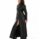 Genuine Leather Catsuit Lederoverall Long Zipper Dress Cat Suit kinky Dress