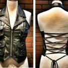 Women’s Black  short Jacket bike or party office wear wcot-09