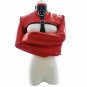 Red Leather Straight jacket open chest party costume Restraint Armbinder Jacket