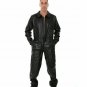 Real Leather Men Jumpsuit Catsuit Men BodySuit BLUF Uniform overall Gay Dress