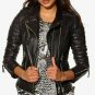 Women Biker Jacket Caferacer Leather MOTO Jacket Quilted Leather Black Jacket