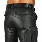 Mens Leather Shorts Travel shorts lambskin Black leather cargo shorts 34in 36in