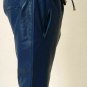 Mens Leather Shorts Leather Travel shorts Blue lambskin leather casual short 34n