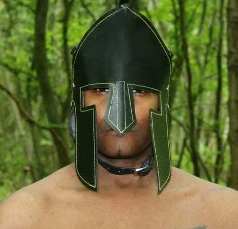 Leather LARP renaissance costume Helmet LARP Armor Helmet medieval Cosplay Mask