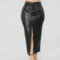 Women leather Skirt Party dress Black leather Bra Adult BDSM women black dress