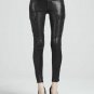 Women Real Leather Cargo Pants Skinny Biker Trousers 6 Pockets Slim fit Leggings