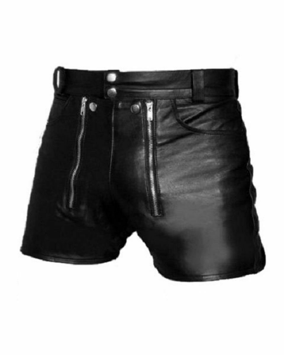 Men Chastity bondage Shorts Real Leather GAY shorts BLUF Shorts waist 32in 34in
