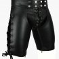 Men Leather chaps Clubwear shorts GAY kinky shorts BLUF Hipster 32in 34in waist