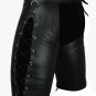 Men Leather chaps Clubwear shorts GAY kinky shorts BLUF Hipster 32in 34in waist
