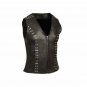 Leather Motorcycle Bikers Vests For Ladies Black Leather Jacket vintage jacket