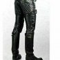 Leather Sweatpants Men's Quilted Jogger pants Athletic fit Biker Pant Caferacer