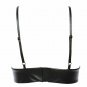 Women Leather Bra Sexy crop Top Tank Top Black Bralette Sports Bra lace up top