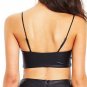 Sexy Women Blouse Tank Top Fashion Bustier HD Bra Crop Top Vest Leather Bralette