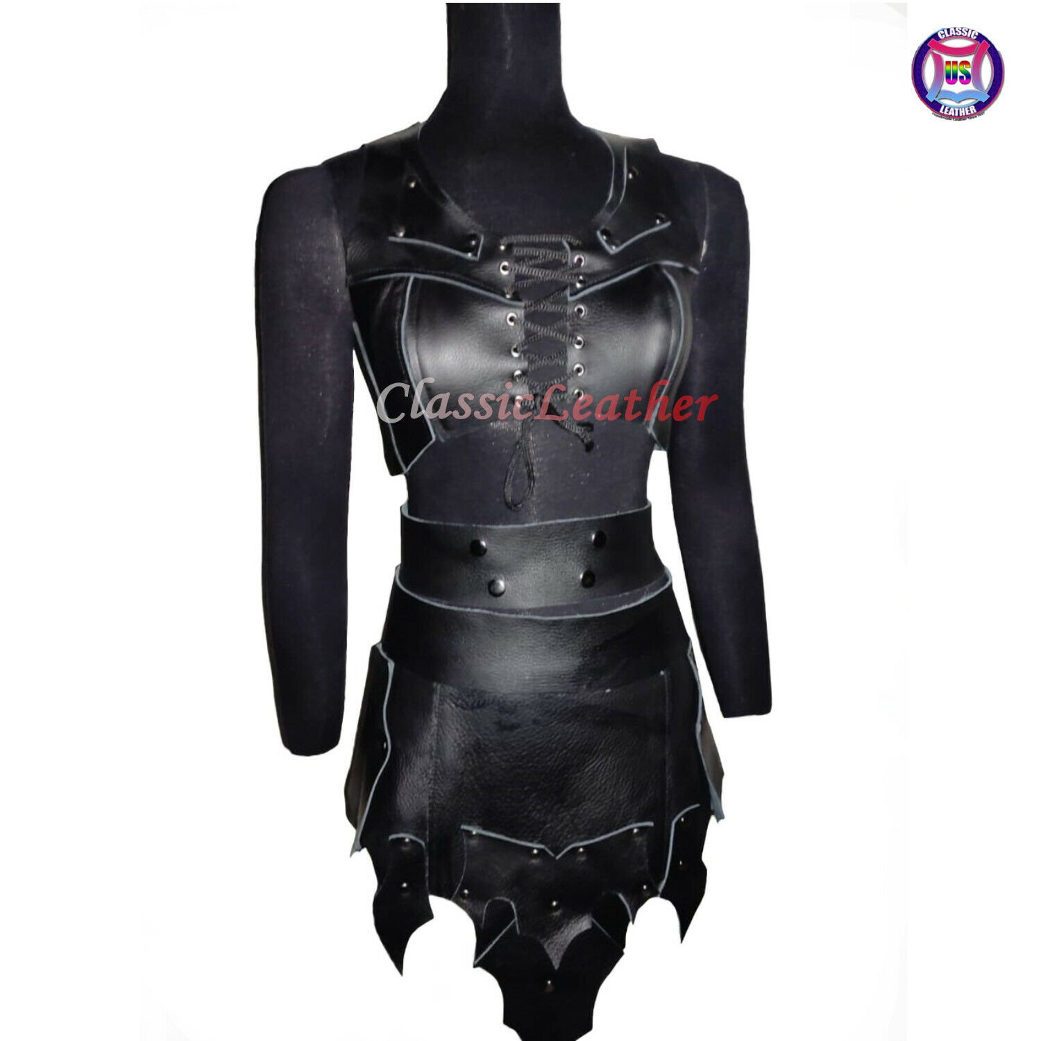 Real Leather Medieval Armor Greek Costume LARP Womens NAPA Gladiator Reenactment
