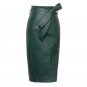 Women black Mini Skirt Leather Pencil Skirt bodycon long skirt mannequin