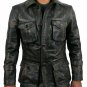 Mens Davidson Vintage Jacket biker Distressed realLeather Motorcycle Button Coat