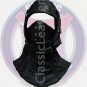 Men Black Leather Biker Hat Full Face mask Belted Biker Skull Cap Leather collar
