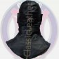 Men Black Leather Biker Hat Full Face mask Belted Biker Skull Cap Leather collar