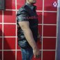 Gay Club Leather Shirt Black Shirt & Blue Pippin T-Shirt Clubwear Casual Jacket