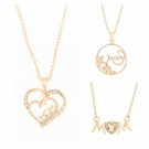 Mother's Day 18K Rose Gold plate Necklaces, cz accents 3 styles 2-yr warranty